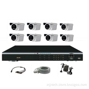 8 Channel CCTV System with 8 Channel DVR and 8 Outdoor Bullet IR Camera (ZCJD1008SD-11AA1P010602)